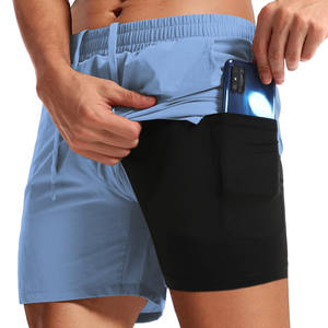 Pantalones Cortos Deportivos con Logotipo de Diseño Personalizado, 385g, de Algodón Lavado al Ácido, Estilo Vintage, para Hombre, de Felpa Francesa - Product Image 2