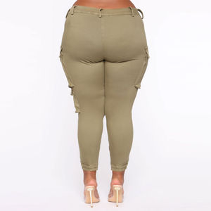 Best Manufacturer Breathable Low Price Women Cargo Pants for Sale Top Quality Loose Fashion Ladies High Waist Cargo <b>Trouser</b> - Product Image 6