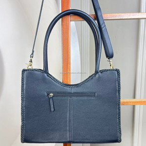 2025 Trending Hand Tooled Leather <b>Crossbody</b> Tote <b>Bag</b> Black & <b>White</b> Checkered Pattern Zipper Shoulder Purse Handbags for Women's - Product Image 5