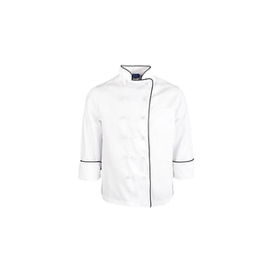 Exportateur indien Manteau de chef blanc personnalisé 100% pur coton Uniforme de restaurant Veste de chef unisexe - Product Image 2