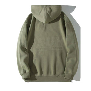 เสื้อฮู้ดดี้ผู้ชายทรงหลวมสำหรับใส่กลางแจ้งและฤดูหนาว - ผ้าฝ้าย 100% ผ้าฟลีซเนื้อนุ่ม สวมใส่สบาย พร้อมดีไซน์ที่ปรับแต่งได้ - Product Image 2