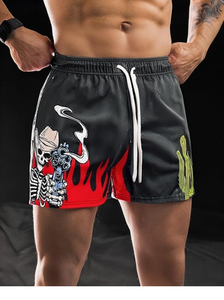 <b>Men</b> s Graphic Print Board Shorts Quick Dry Drawstring Casual Summer Athletic Shorts for <b>Men</b> Mid Waist Short Length Side Pockets - Product Image 4