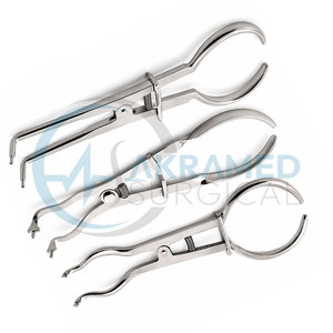3 Piece Endodontic Rubber Dam Forceps <b>Pliers</b> <b>Set</b> Stainless Steel Dental Instruments CE Certified Reusable Manual - Product Image 3