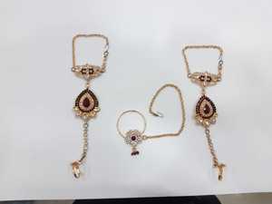 Gargantilla Clásica India de Moda, Conjunto de Regalo para Compromiso, Aniversario, Boda, Fiesta, con Cristales Tradicionales, Kundan, Perlas de Imitación y Oro - Product Image 2