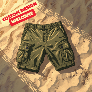 Shorts en coton délavé pour hommes, style streetwear décontracté, avec personnalisation OEM ODM - Product Image 2