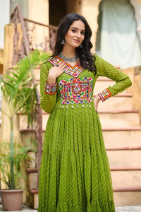 Traditional Afghan Kuchi Dress For Women With Heavy <b>Mirror</b> Work Details Tribal Embroidery Flowing Maxi Gown Afghan Kuchi Dress - Product Image 3