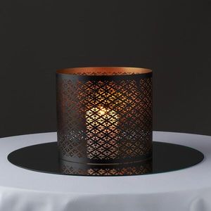 handcrafted metal candle holder votive creating soft radiant glow enhancing festive <b>decor</b> meditation <b>spaces</b> and homes - Product Image 6