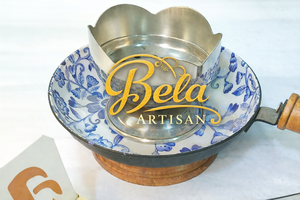 Brûleur à Bakhoor en acier inoxydable de qualité supérieure Bela Artisan avec poignée en bois d'acacia |   Ensemble d'encensoirs indiens résistants à la chaleur |   Oud - Product Image 5