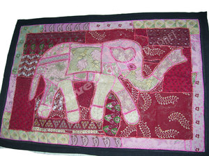Handcrafted Kambalia Embroidery <b>Table</b> Cloth Decorative and Protective <b>Table</b> <b>Runner</b> Cover Traditional Indian Textile - Product Image 5