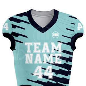 High Quality Custom American Football Uniform Set Half Jersey Pants Sublimated Design Breathable Eco-Friendly Fabric Team Wear - Product Image 4
