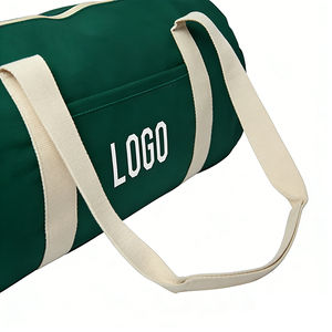 Sacs de voyage en toile écologiques durables et personnalisés, grands sacs de sport pour la nuit, sacs fourre-tout pour le yoga et la remise en forme, sacs à main avec poche avant - Product Image 5