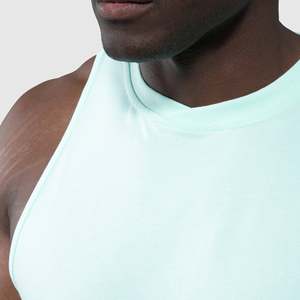 Camisetas sin Mangas de Alta Calidad para Hombre, Corte Regular, 100% Algodón, Color Sólido, Logotipo Personalizado, para Fitness, Deportes, Gimnasio - Product Image 4