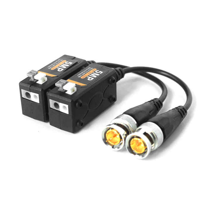 VD CAT5 RJ45 Passive Video Balun Power Data UTP BNC CCTV Via Twisted