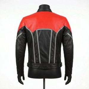 Chaquetas de Motociclista Personalizadas OEM de Alta Calidad para Hombre, Ropa Original de Motociclista en Cuero Genuino a Precio Razonable - Product Image 2