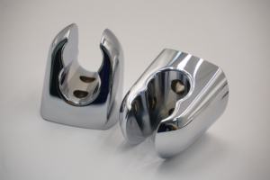 Support de pomme de douche en plastique ABS écologique finition chromée avec une seule sortie d'eau et kit d'ancrage mural - Product Image 5