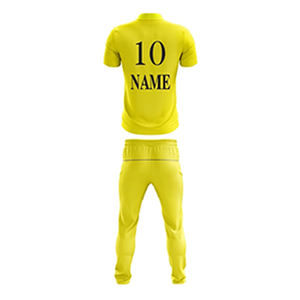 Uniformes de Críquet Personalizados con Sublimación Completa de Manga Corta, Uniformes de Críquet Profesionales de Manga Corta 100% Poliéster - Product Image 6