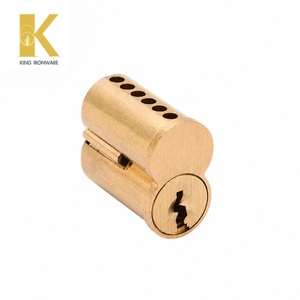 Cerradura de Cilindro con Inspección Completa de Fábrica, Latón Satinado, 6 Pines, Ranura para Llave Tipo E, SFIC, para Seguridad de Puertas Residenciales - Product Image 4