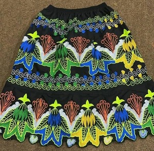 Faldas Bordadas Personalizadas para Niñas, Talla Grande, Estampado Floral, Minifalda de Verano Ligera, Estilo Hawaiano, 100% Algodón - Product Image 1