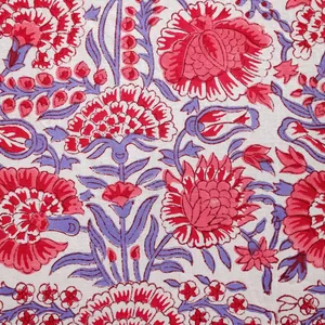 Mantel de Algodón Estampado Floral Lavado, Hecho a Mano en India, de Primera Calidad, Personalizable, para Hogar, Hotel, Restaurante - Product Image 3