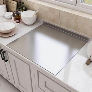 Tablas de cortar de acero inoxidable plateadas, tablas de cortar de doble cara Pure Kitchen, la mejor calidad a un precio razonable - Product Image 6