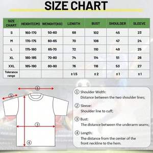 เสื้อฟุตบอลแบบสั่งทำ OEM พิมพ์ลายด้วยความร้อน ระบายอากาศได้ดี แห้งเร็ว ผลิตจากโพลีเอสเตอร์ 100% น้ำหนัก 280 กรัม แขนสั้น สำหรับทีมชายและหญิง พร้อมโลโก้ผู้เล่น - Product Image 4