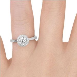 Anillo de compromiso de oro de 10K con diamante cultivado en laboratorio, diseño de halo en espiral antiguo y detalles vintage. Fabricante mayorista y minorista OEM. - Product Image 1