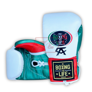 No Boxing No Life Guantes de Boxeo MMA de Cuero Genuino Estilo Mexicano con Cordones Antideslizantes de Dedo Completo que Absorben la Humedad para Entrenamiento y Sparring - Product Image 6