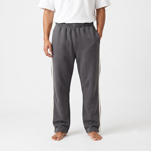 Pantalon de jogging ample en coton pour homme, coupe large, avec bande latérale, style streetwear décontracté - Product Image 4