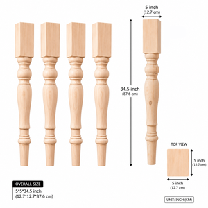 Solid Wood Elegant Aesthetic Furniture Feet Modern Style Dining <b>Desk</b> <b>Console</b> <b>Table</b> Legs for Home Decor for Outdoor Living Room - Product Image 2