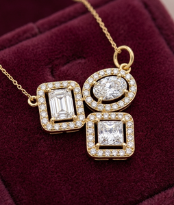 Luxury <b>Solid</b> 18k and 14 k <b>Gold</b> Diamond <b>Pendant</b> Certified Diamonds Jewelry - Product Image 1