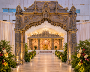 Mandap Tradicional Manavarai para Bodas del Sur, Salones para Eventos, Mandap Manavarai para Bodas Gujarati, Decoración de Bodas, Mandap Estilo Templo - Product Image 5