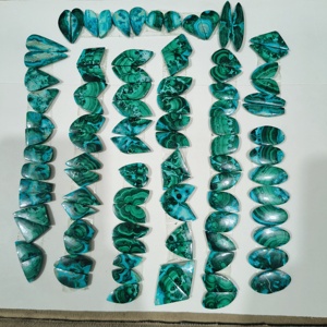 Piedras Preciosas Sueltas de Primera Calidad, Crisocola Natural, Malaquita Pulida, Cabujones Ovalados en Pares, Propiedades Curativas, Lote al por Mayor - Product Image 3