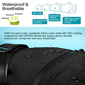 Guantes de Esquí Impermeables y Transpirables para Hombre / Guantes de Cuero Resistentes al Viento para Clima Frío - Product Image 5