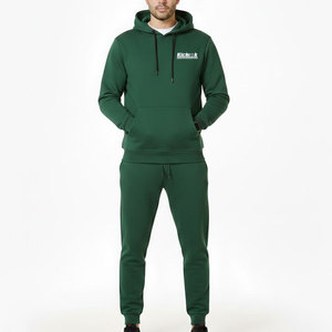 Ensemble de survêtement décontracté pour homme, design moderne, à capuche, uni, léger, 100% coton, écologique, pour les activités de plein air - Product Image 1