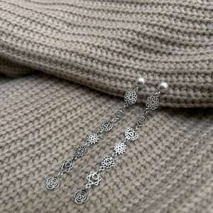 Pendientes Largos Bohemios de 7 Chakras, Plateados, con Símbolos Espirituales Sagrados, para Mujeres, Yoga, Meditación, Fiestas y Regalos, Venta al Por Mayor - Product Image 5