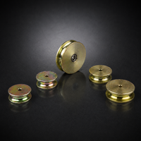 Roues de poulie en métal galvanisé pour quincaillerie de porte coulissante, construction de précision durable avec rotation fluide