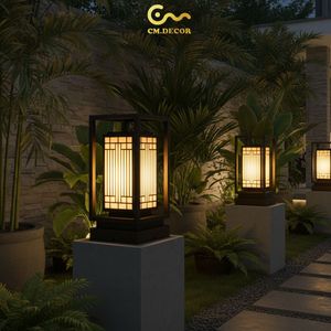 Lámpara de Jardín Minimalista de Acero Inoxidable para Exteriores, Luz Blanca Cálida 3500K, IP65, Decorativa para Arquitectura Moderna - Product Image 3