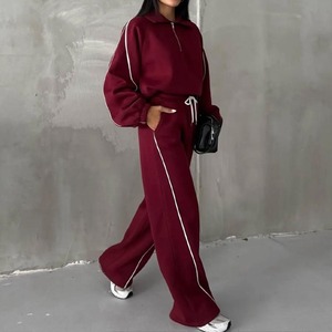 Conjunto Deportivo de Pantalón Acampanado para Mujer, Conjuntos Deportivos para Mujer en Oferta, Mezcla de Poliéster Ligero - Product Image 2