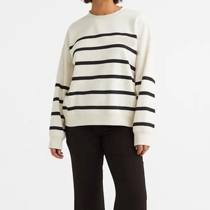 Sudadera informal ligera de cuello redondo de algodón de rizo para mujer 2025, diseño bordado de alta calidad, estampado de invierno transpirable - Product Image 2