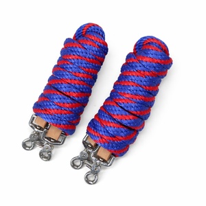 Nylon Horse <b>Lead</b> Rope 8 ft with Scissor Snap Hook Braided Durable Soft Grip <b>Training</b> <b>Lead</b> Strong Tack - Product Image 3