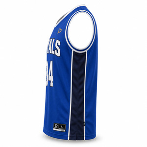 Camiseta sin mangas con cuello en V de los Royals de Baloncesto para hombre, 240 g/m², 100 % poliéster, malla transpirable, ropa deportiva. - Product Image 4