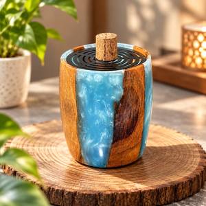 Elegante Quemador de Incienso de Resina y Madera, Porta Incienso de Diseño Premium, Decoración Árabe de Lujo, Hecho a Mano, Personalizable, Único - Product Image 2