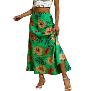 Jupe d'été hawaïenne pour femme, motif floral tropical Aloha, jupe de plage, vacances à l'île, mode décontractée, broderie personnalisée, fabriquée - Product Image 4