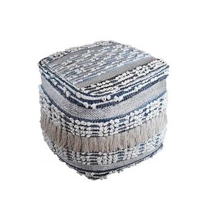 High Quality Handmade Boho Wool Pouf <b>Stool</b> Modern <b>Vintage</b> Design for Garden Furniture Customization - Product Image 1