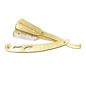 Full Gold Hairdressing Scissors Kit Sharp Edge Cutting & Thinning Shears Metal Barber <b>Set</b> with Comb and <b>Razor</b> for Salon Use - Product Image 4