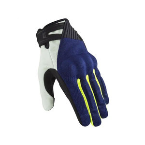 Guantes de Motocicleta de Cuero con Acolchado de Gel, Antivibración en la Palma, Transpirables, Cómodos, con Pantalla Táctil, para Conducción Deportiva - Product Image 1