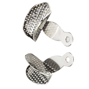 Juego Profesional de 2 Bandejas Metálicas para Impresiones Dentales |   Kit de Bandejas Cuadradas Giratorias y Ajustables de Acero Inoxidable para Múltiples Ángulos - Product Image 3