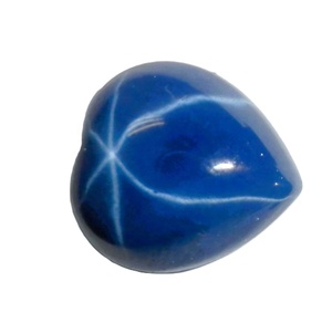 Zafiro Azul Estrella de 11x11 mm, 6 Quilates, Creado en Laboratorio, Cabujón Pulido con Efecto de Estrella de 6 Puntas para Joyería - Product Image 1