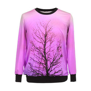 Sweat-shirts à manches longues avec logo personnalisé en sublimation intégrale, faible MOQ, prix bas, sweat-shirts à col rond sublimés - Product Image 2