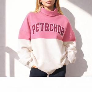 Sweat-shirt à col montant pour femme, simple et élégant, pour le bureau, OEM ODM, vêtements décontractés à la mode - Product Image 1